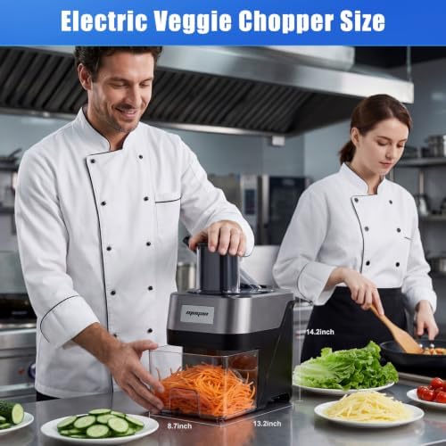 MOGAN 4 in 1 Electric Vegetable Cutter, Commercial Vegetable Dicer Slicer - Image 2