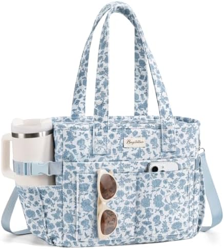 Corduroy Lunch Box for Women Insulated Lunch Bag Cooler Tote Bag