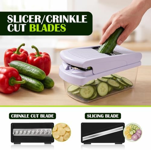 12 in 1 Multi-functional Vegetable Chopper and Slicer with Container - Image 4