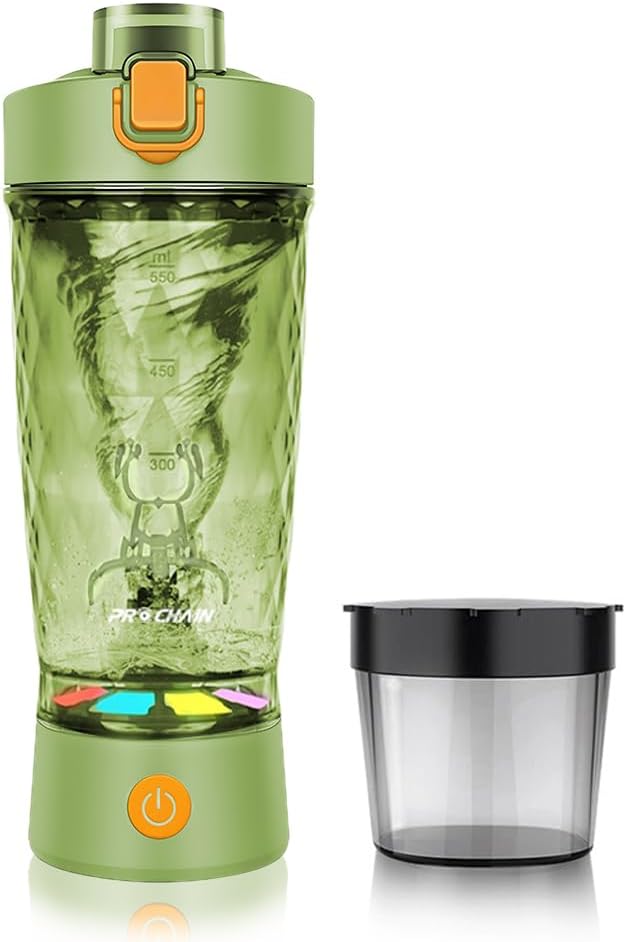 PROCHAIN Electric Protein Shaker Bottle, Protein Shakes Mixer, Portable Pre Workout Self Mixing Cup, Made with BPA-Free Tritan, 22oz