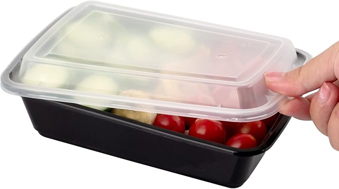 WGCC Meal Prep Containers, 10 Pack 32OZ Food Storage Containers with Lids, Extra-thick To Go Containers, Reusable Bento Lunch Box, BPA-Free, Microwave/Dishwasher/Freezer Safe