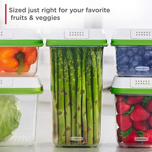 FreshWorks Produce Saver, Medium Produce Storage Containers, 2 Pack
