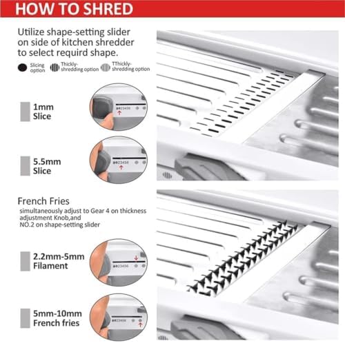 18‑in‑1 Adjustable Mandoline Slicer Stainless Steel Vegetable Cutter - Image 4