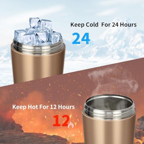 TOOFEEL Insulated Protein Shaker Bottle - 20 oz Stainless Steel Shaker Cups for Protein Shakes, Stays Cold/Hot, Double Walled Vacuum Metal Protein Shaker, BPA Free Leakproof Gym Shaker Bottle - Image 2
