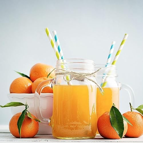 Mason Jar Cups, Mason Jars With Lids & Handle, 16 oz – 12 Pack