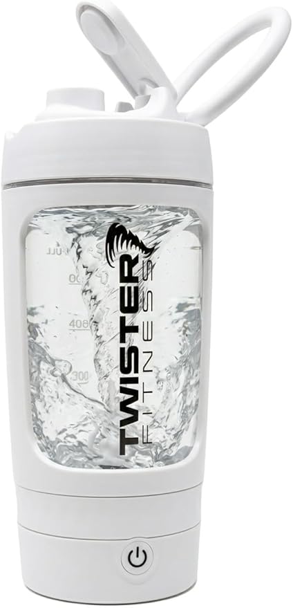 PULSE Electric Shaker Bottle for Protein Shakes – USB Rechargeable Mixer Cup, BPA-Free Tritan, for Meal Replacements & Fitness Drinks (White, 21 OZ)