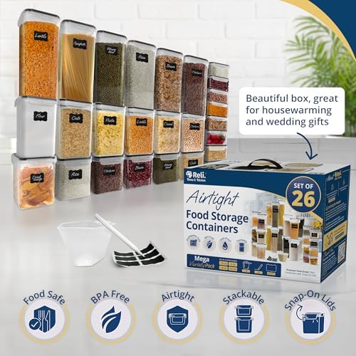 Pantry Organizers and Storage | Food Containers with Lids (26 Sets)