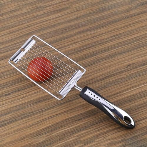 Tomato Slicer,Fruit Slicer Stainless Steel Handheld Boiled Eggs Slicer Tomato Cutter Veggie Chopper Kitchen Gadgets - Image 2