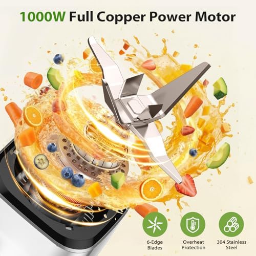 KOIOS 4-in-1 Blender/Food Processor Combo Max 1000W , Dishwasher Safe - Image 5
