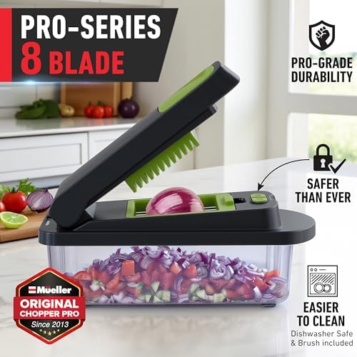 HOME Pro-Series 10-in-1 Vegetable Chopper with Container, 8 Blade