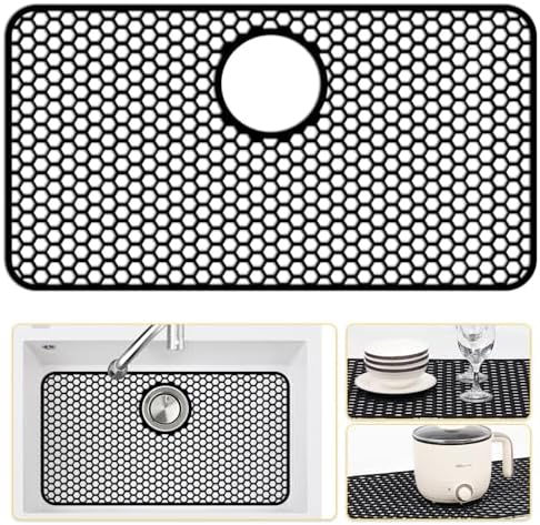 Silicone Sink Protectors for Kitchen Sink-26"x 14" Rear Drain