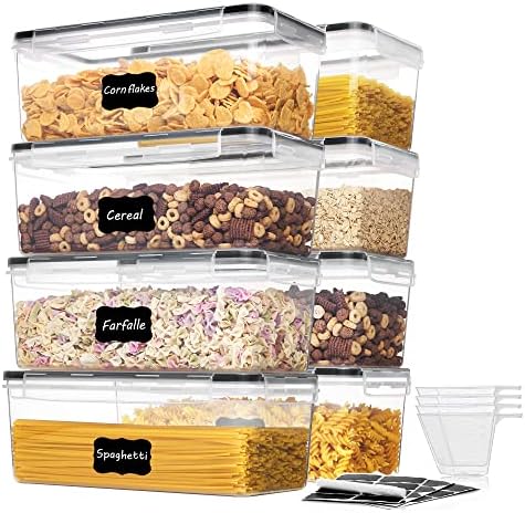 Pasta Storage Containers, 8 Pack, 3.2L Airtight Canisters