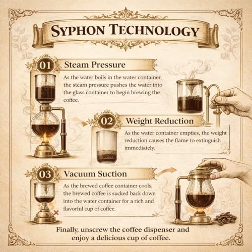 Belgium Royal Family Balance Syphon Unique Gravity Vintage Coffee Maker Vacuum Brewing System Copper 500 ml
