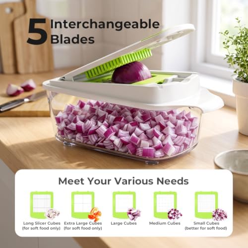 Vegetable Chopper Mandoline Slicer, Food Dicer Chopper, Veggie Cutter