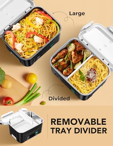 Cordless Electric Lunch Box, Heated Lunch Box for Men with Timer