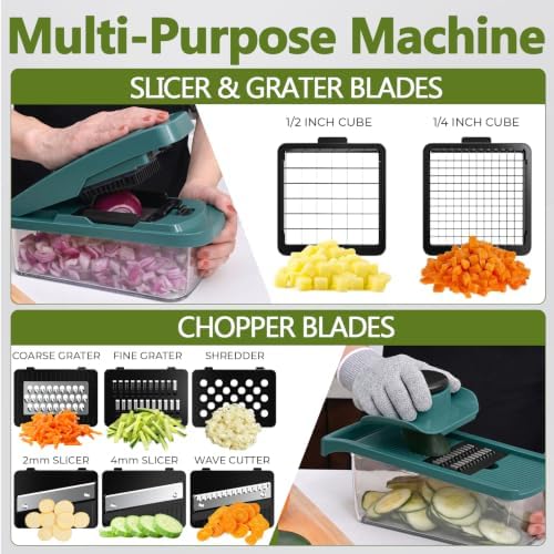 Multifunctional Vegetable Chopper & Mandoline Slicer, Veggie Chopper - Image 4
