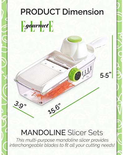 Mandoline Slicer Sets – Multiple Pieces & Parts Included for Slicing, Chopping and Peeling - Image 6