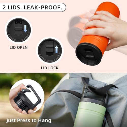 BJPKPK 20 oz Insulated Travel Water Bottle, Coffee Tumbler Stainless Steel - Image 6