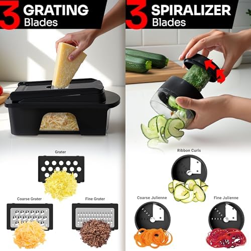 HOME ULTIMATE 12 Blade Vegetable Chopper & Mandoline Slicer