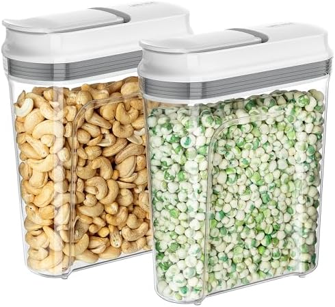 Airtight Cereal Dispenser Set, Storage Containers for Dry Goods