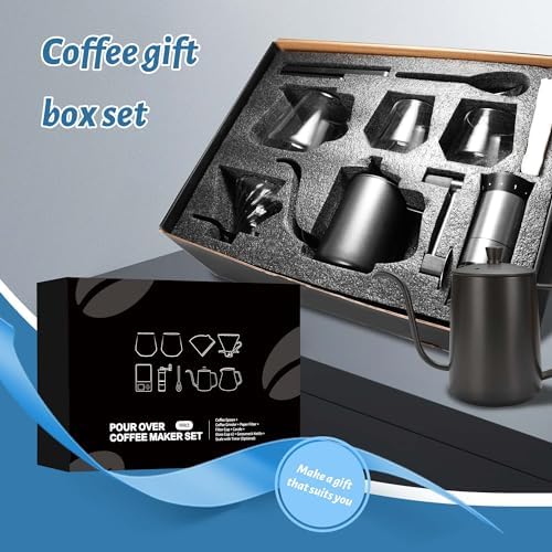 Coffee Pour Over Dripper Set, Pour Over Coffee Maker Kit with Kettle