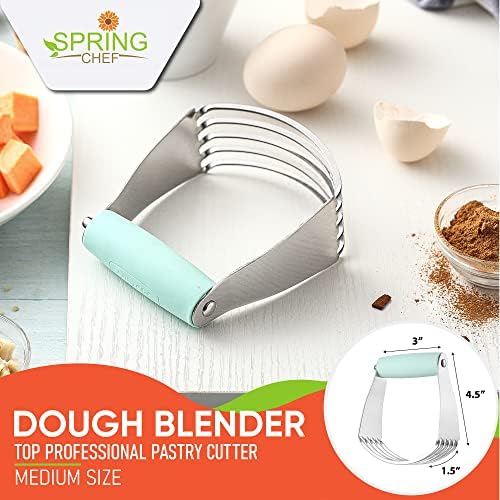 Spring Chef Medium Dough Blender Hand Tool - Durable Pastry Cutter - Mint - Image 2
