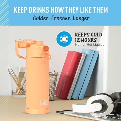 FUNTAINER Water Bottle with Spout, 16oz, Orange