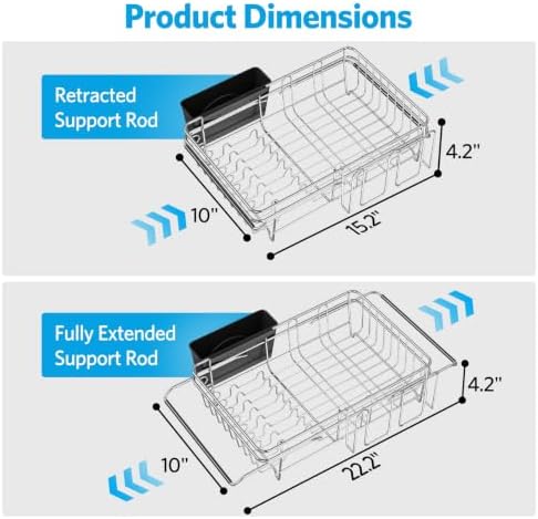 Over The Sink Dish Drying Rack for Small Kitchen