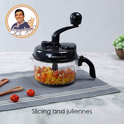 Turbo Dual Speed Food Processor, Multi-Purpose, High Speed, Chop Vegetables, Julienne, Whisk, Slice, Mince, Knead Atta, Blend Juices