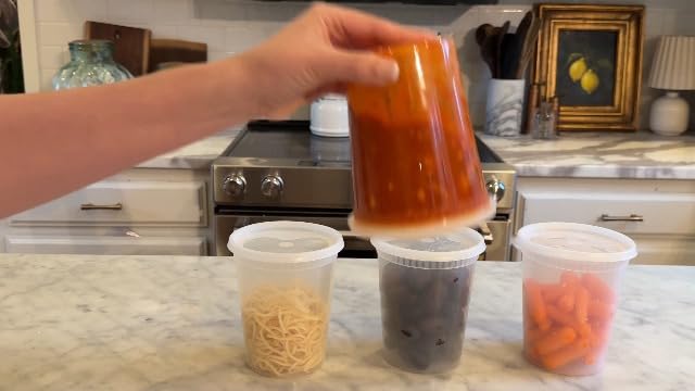 32 oz Deli Containers with Lids (48 Sets) – Quart Clear Plastic Food Storage Containers, Airtight Leak-Resistant Seal, BPA-Free, Microwave & Freezer Safe, Meal Prep Soup Takeout to-Go
