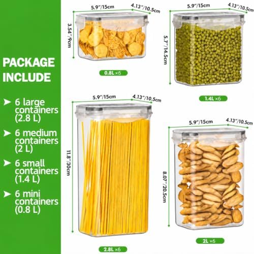 24-Pack Food Storage Containers Airtight