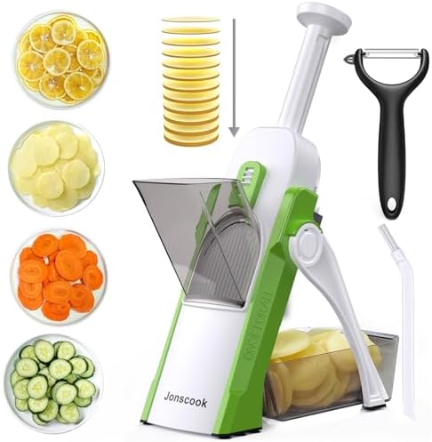 Safe Mandoline Slicer for Kitchen, Professional Vegetable Potato Slicer by Jonscook