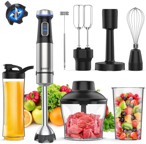 Immersion Blender Handheld Corded 8 in 1 Hand Blender Max 1000W