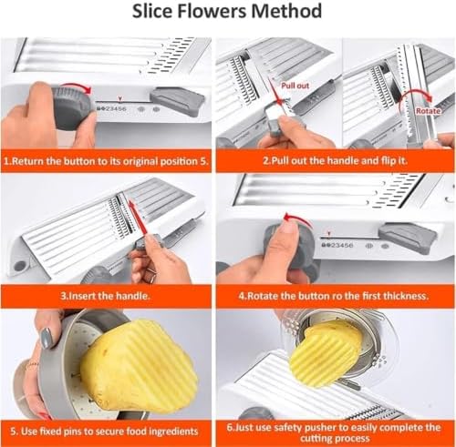 18‑in‑1 Adjustable Mandoline Slicer Stainless Steel Vegetable Cutter - Image 3
