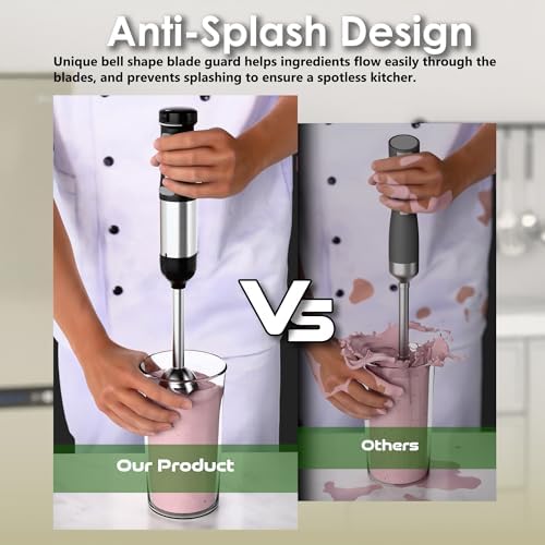 5-in-1 Cordless Immersion Blender,Touchscreen,Rechargeable Battery