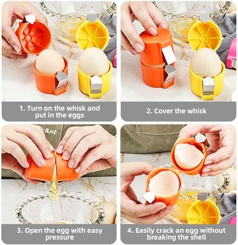 3Pcs Egg Opener,Stainless Steel Egg Cracker Tool, Multifunctional Egg Shell Opener for Raw & Hard-Boiled Eggs, Handheld Kitchen Gadget for Easy Peeling & Separating - Image 5