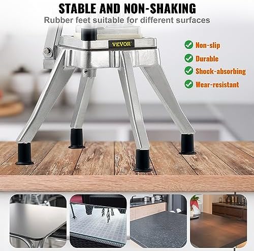 Commercial French Fry Cutter, 4 Blades Lever Vegetable Chopper
