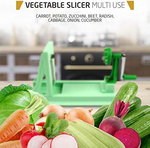Vegetable Spiralizer with 4 Blades Straight and Serrated