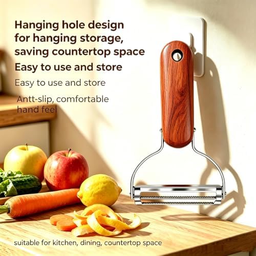 Cabbage shredder, Wide Serrated Stainless Steel Blade Wood Handle