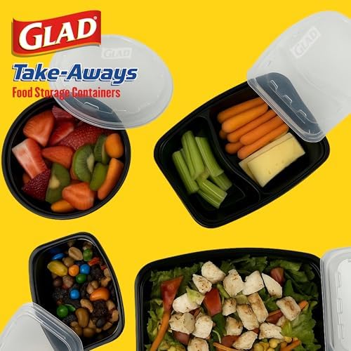 Take-Aways 30-Pack Snap-Seal, Dishwasher and Freezer Safe, Reusable Food Storage Bento Box, Meal Prep Containers, Made in North America (38 oz, BPA Free)