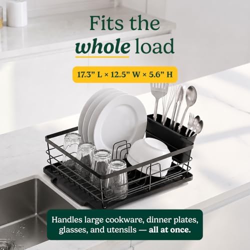 Cuisinart Dish Drying Rack, 5-Piece Set with Sink Strainer & Sponge Holder