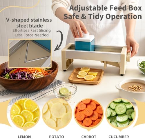 Safe Mandoline Slicer Plus, 15 Adjustable Thickness Settings - Image 3