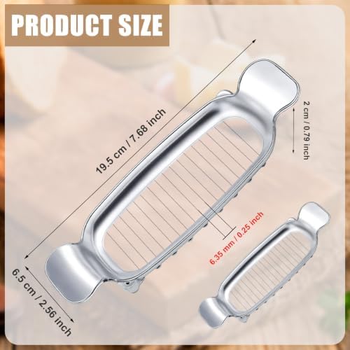 lasuroa 2pcs Stainless Steel Butter & Cheese Slicer Cutter (Silver) - Image 2