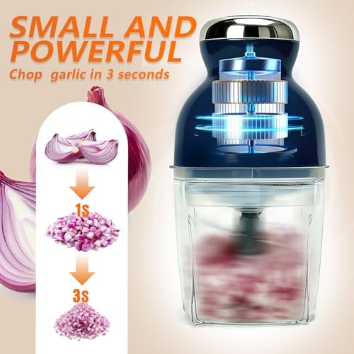 Brigii Electric Garlic Mincer & Onion Chopper, 3-Cup Mini Food Processor - Image 4