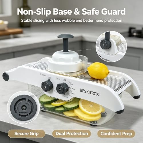 5-Speed Adjustable Manual Lemon Slicer with Hand Guard, Container & Blade - Image 6