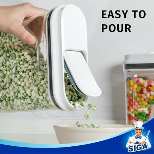 Airtight Cereal Dispenser Set, Storage Containers for Dry Goods