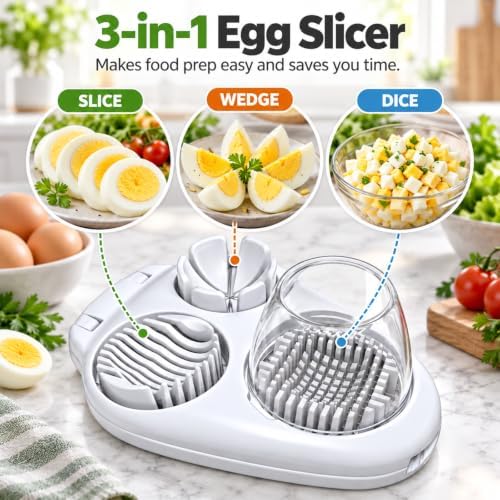 3-in-1 Egg Slicer for Hard Boiled Eggs - Image 2