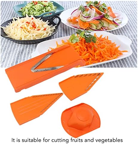 V Shape Blade Mandoline Cutter, Adjustable Mandoline Food Slicer, Food Slicer for Kitchen, Slicer Vegetable Cutter, Manual Mandoline Food Slicer for Cutting Fruits Vegetables - Image 3