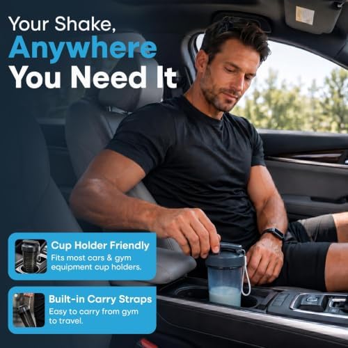 Travel-Friendly Small Shaker Bottle for Protein Shakes, Supplements: 2-Pack - Image 5
