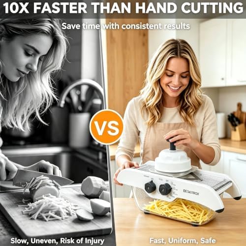 5-Speed Adjustable Manual Lemon Slicer with Hand Guard, Container & Blade - Image 7